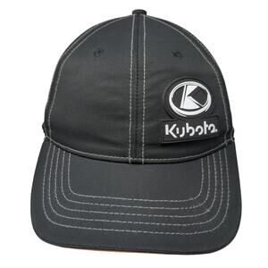 Kubota Burks Tractor Co Strapback Hat Black One Size Embroidered Outdoor
